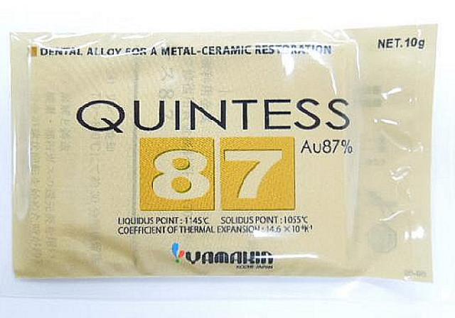 山本貴金属の金合金クインテス87