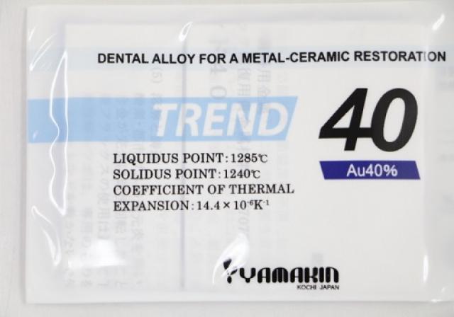山本貴金属の歯科材料製品トレンド40