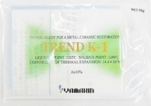 山本貴金属地金の歯科材料製品トレンドK1